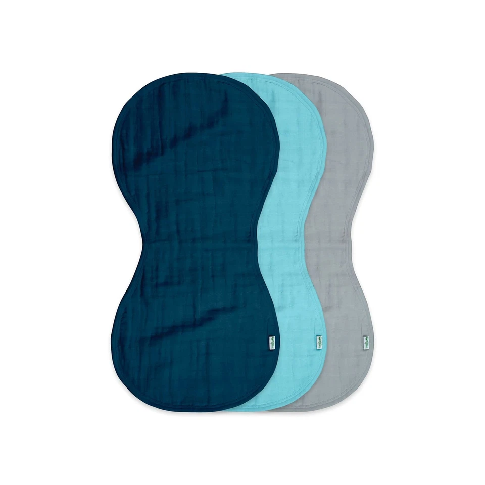 Paños para eructos de muselina hechos de algodón orgánico | 4 capas absorbentes protegen de... Foto 1 de 4