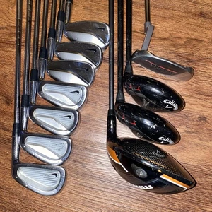 Mens Right-Handed Complete Golf Club Set - Callaway Mavrik, Nike Pro Combo - Picture 1 of 19
