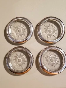 Silverplate Coasters. Made In Italy - Picture 1 of 2
