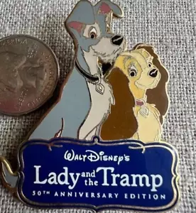Prendedor Disney Soda Fountain Lady and the Tramp 50 aniversario DVD lanzamiento LE 300 - Imagen 1 de 3
