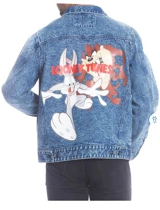 Members only Looney Tunes Denim Jacket Size Medium - Picture 1 of 2
