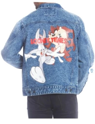 Members only Looney Tunes Denim Jacket Size Medium - Image 1 of 2