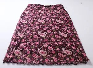 Princess Highway Women's Paisley Printed Mesh Skirt EJ3 Plum Size 20 (US 16) NWT - Picture 1 of 3