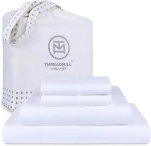 Luxury 800 Thread Count California King 100% Cotton Sheets - Hotel White Sateen - Picture 1 of 8
