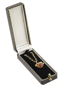 1 x Luxury Antique Style Leatherette Slim Pendant/Drop Earring Box-Colour Choice - Picture 1 of 5