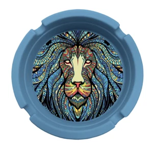 V Syndicate Silicone Ashtray - (Tribal Lion)  5.5" Inch - Plus Decal Sticker - Picture 1 of 3