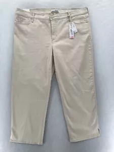 Code Bleu Straight Ankle Jeans Women's Plus 18W Beige Stretch Denim High Rise - Picture 1 of 13