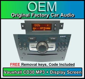 Vauxhall Corsa CD30 MP3 Player, Vauxhall Radio CD Estéreo & Pantalla Gris - Imagen 1 de 3