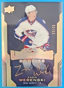 2016-17 Zach Werenski UD Black #57 Lustrous GOLD Rookie Autograph RC Auto /35 - Picture 1 of 4