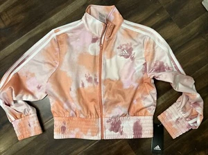 Adidas NWT Girls  Zip Up Loose Fit Jacket Size Medium 10/12 - Picture 1 of 7