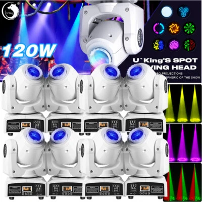 120W LED Moving Head Stage Light Gobo RGBW DJ DMX Beam Disco Club Show Party US - Image 1 of 4