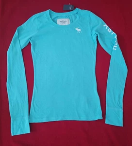 NWT Vintage Y2K Women Abercrombie & Fitch Long Sleeve Tee Shirt Tshirt Top Slim - Picture 1 of 2