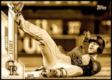 Trevor Story 2020 Topps Short Print Variations 5x7 Gold #637 1/10 Rockies