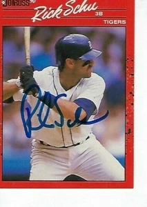 RICK SCHU FIRMADO 1990 DONRUSS #599 - TIGRES DETROIT - Imagen 1 de 1