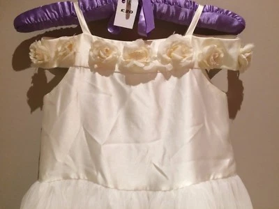 ROBE ANGE BLANCHE OCCASION SPÉCIALE SAINTE COMMUNION ÂGE 8 ANS 128 CM PORTÉE UNE FOIS - Photo 1/4