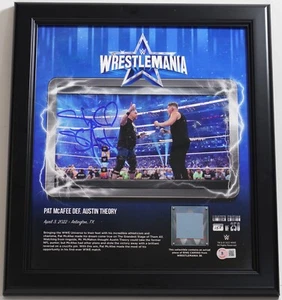 Stone Cold Steve Austin Signed WWE 15x17 Framed Photo w Ring Used Canvas BAS COA - Picture 1 of 24