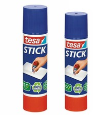 2x Tesa ecoLogo Stick im Sparset runder Klebestift ohne Lösungsmittel 10g Kleber