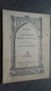 BULLETIN N°8 MIROIR DES LIVRES ANTIQUES ET NOUVEAUX 1924 GRAVURES ESCOFFIER ABE - Bild 1 von 5