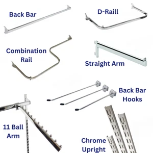 Schwerlast aufrecht, Drail, Kombischiene, Back Bar, Arme & Haken für Geschäfte - Bild 1 von 41