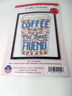 Design Works GOOD FRIENDS Counted Cross Stitch Kit 5" x 7" - Image 1 of 3