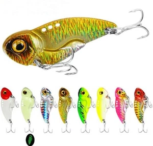 8PCS Metal VIB Fishing Lure Glow Jig 20g Bait Spinner Spoon Trout Winter Jigs - Picture 1 of 14