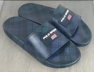 Sandalias/sandalias deportivas a cuadros polo de Polo Ralph Lauren - para hombre talla 13 - nuevas sin etiquetas - Imagen 1 de 6