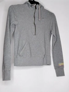 Nike Sportswear Girls M(8-10) Color Grey Long Sleeve 1/2 Zip Drawstring Hoodie - Picture 1 of 4