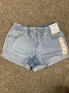 👖🍁Pantalones cortos de cintura alta para niñas - Cat & Jack lavado medio L 10-12 Plus*🍁👖 - Imagen 1 de 3