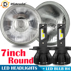 7 Inch LED Glass Headlight Round H6024+200W LED Headlight Bulb H4 High-Low Beam Nissan Urban
