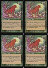 MTG: HOWLING WOLF Mercadian Masques COMMON; played, Excellent condition x4