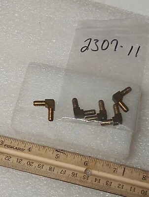 Brass 1/8" Tube Elbow 90 Connector Adapter Lot Of 5 - Image 1 of 2