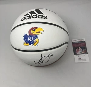 Drew Gooden signed Kansas Jayhawks Logo Basketball JSA COA - Picture 1 of 3