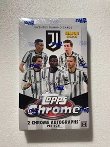 2022 - 2023 Juventus Topps Chrome 2 autograph cards/box - sealed hobby box - Picture 1 of 9