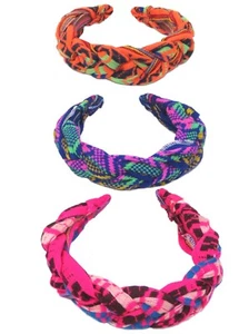3er Pack mexikanische geflochtene Stirnbänder - handgefertigtes Cambaya Design, zufällige Farben - Bild 1 von 8