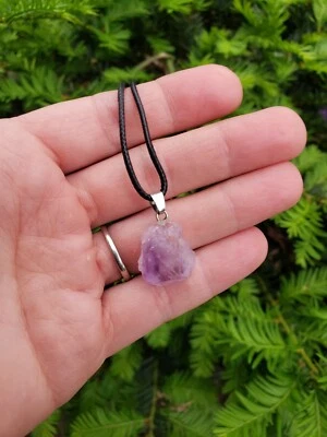 尼龙绳紫水晶项链 可调。  — 第 1/4 张图片