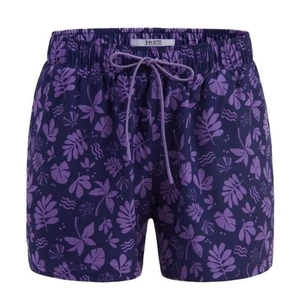 La Porte Men Large Purple Aaron Swim Trunks in Block Print Beach Hawaiian Japan - Picture 1 of 11