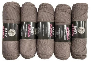 5-Peruvian Baby Alpaca Yarn Skeins Light Warm Brown 100 Grams Each - Picture 1 of 2