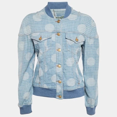 Chaqueta Denim Kenzo Azul Jacquard Botón Delantero S Foto 1 de 4
