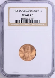 1995 DDO Lincoln Cent Double Die Obverse NGC MS68 RD OH - Picture 1 of 6