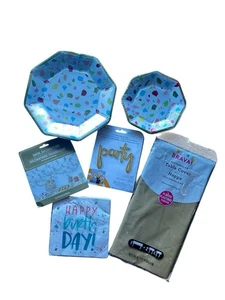 Party Supplies Bundle Rainbow Confetti Terrazzo Plates Tablecloth Napkins Decor - Picture 1 of 6