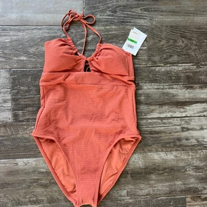 BECCA PUCKER UP CANICE CUTOUT RIBBED ONE PIECE SWIMSUIT Size Large L - Bild 1 von 6