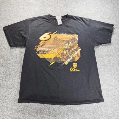 复古 David Ragan 衬衫男式特大号黑色追逐 #6 Nascar UPS Racing  — 第 1/4 张图片