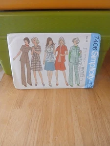 Simplicity 7406 Sewing Pattern 1970s Vintage Size 12 - Picture 1 of 3