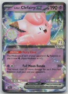 Pokemon Card Lillie's Clefairy ex Double Rare SV09: Journey Together 056/159 NM - Picture 1 of 2