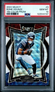 2024 Select Rome Odunze Rookie Concourse Tri Color Prizm /299 PSA 10 - Picture 1 of 2