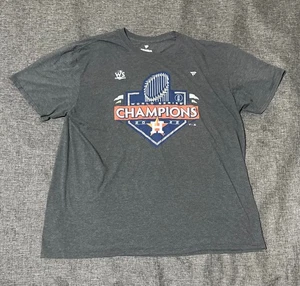 HOUSTON ASTROS 2022 World Series Champions T-Shirt Gray Men's Size 2XL Fanatics - Picture 1 of 4