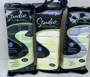 Lot of 3 Studio by Sculpey Oven Baked Clay After Midnight Dolphin - Picture 1 of 3