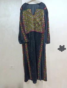 Vintage Embroidered Tatreez Thobe Heritage Palestinian Jordanian Dress - Picture 1 of 7