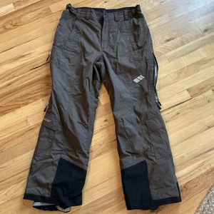 Pantaloni da sci uomo Obermeyer marroni snowboard taglia media 34x30 invernali - Foto 1 di 9