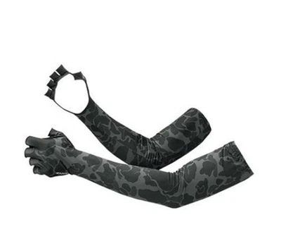 Shimano GL-047Q Arm Sleeves Hand Cover Fingerless Size L Black 669773 - Image 1 of 4